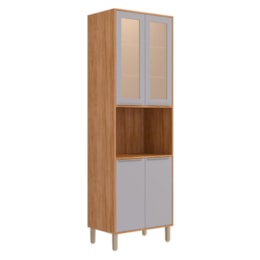 Torre Quente Cristaleira Brilhante Celeste Áurea 70cm 1 Forno Cinamomo/Platina - MGM Torre Quente Cristaleira Brilhante Celeste Áurea 70cm 1 Forno Cinamomo/Platina - MGM