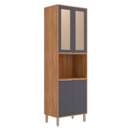 Torre Quente Cristaleira Brilhante Celeste Áurea 70cm 1 Forno Cinamomo/Titânio - MGM Torre Quente Cristaleira Brilhante Celeste Áurea 70cm 1 Forno Cinamomo/Titânio - MGM