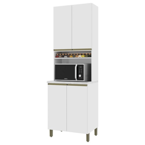 Torre Quente Dinamarca 70cm 1 Forno 4 Portas Branco - Indékes