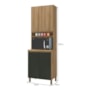 Torre Quente Dinamarca 70cm 1 Forno 4 Portas Castani/Chumbo - Indékes