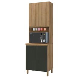 Torre Quente Dinamarca 70cm 1 Forno 4 Portas Castani/Chumbo - Indékes