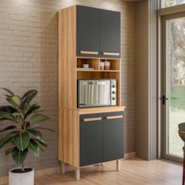 Torre Quente Paneleiro Intenza 70cm 1 Forno Freijó/Chumbo - Nicioli Torre Quente Paneleiro Intenza 70cm 1 Forno Freijó/Chumbo - Nicioli