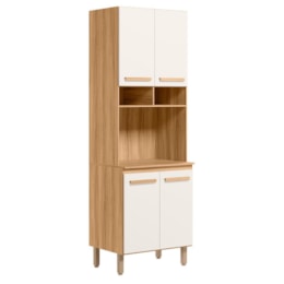 Torre Quente Paneleiro Intenza 70cm 1 Forno Freijó/Off White Cristal - Nicioli Torre Quente Paneleiro Intenza 70cm 1 Forno Freijó/Off White Cristal - Nicioli