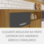 Torre Quente Princesa 64cm 1 Forno 2 Portas e 3 Gavetas Freijó/Grafite - Nesher 