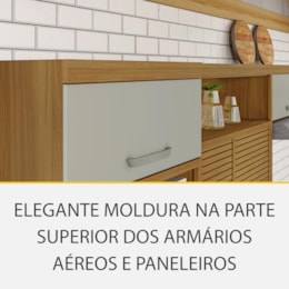Torre Quente Princesa 64cm 1 Forno 2 Portas e 3 Gavetas Freijó/Off White - Nesher 
