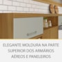 Torre Quente Princesa 64cm 1 Forno 2 Portas e 3 Gavetas Freijó/Off White - Nesher 