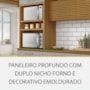 Torre Quente Princesa 70cm 2 Fornos 2 Portas e 1 Gaveta Freijó/Off White - Nesher
