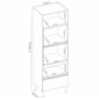 Torre Quente Proença 70cm 2 Fornos 2 Portas Basculantes e 1 Gaveta Nogueira Touch/Carbono Prime TX - Demartêz