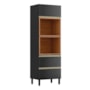 Torre Quente Proença 70cm 2 Fornos 2 Portas Basculantes e 1 Gaveta Nogueira Touch/Carbono Prime TX - Demartêz