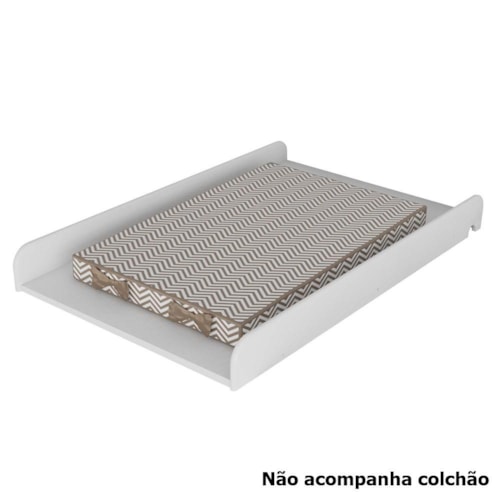 Trocador de Fraldas para Berço 82,5cm Branco Brilho - Móveis Peroba