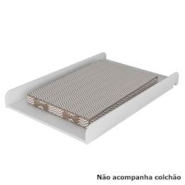 Trocador de Fraldas para Berço 82,5cm Branco Brilho - Móveis Peroba Trocador de Fraldas para Berço 82,5cm Branco Brilho - Móveis Peroba